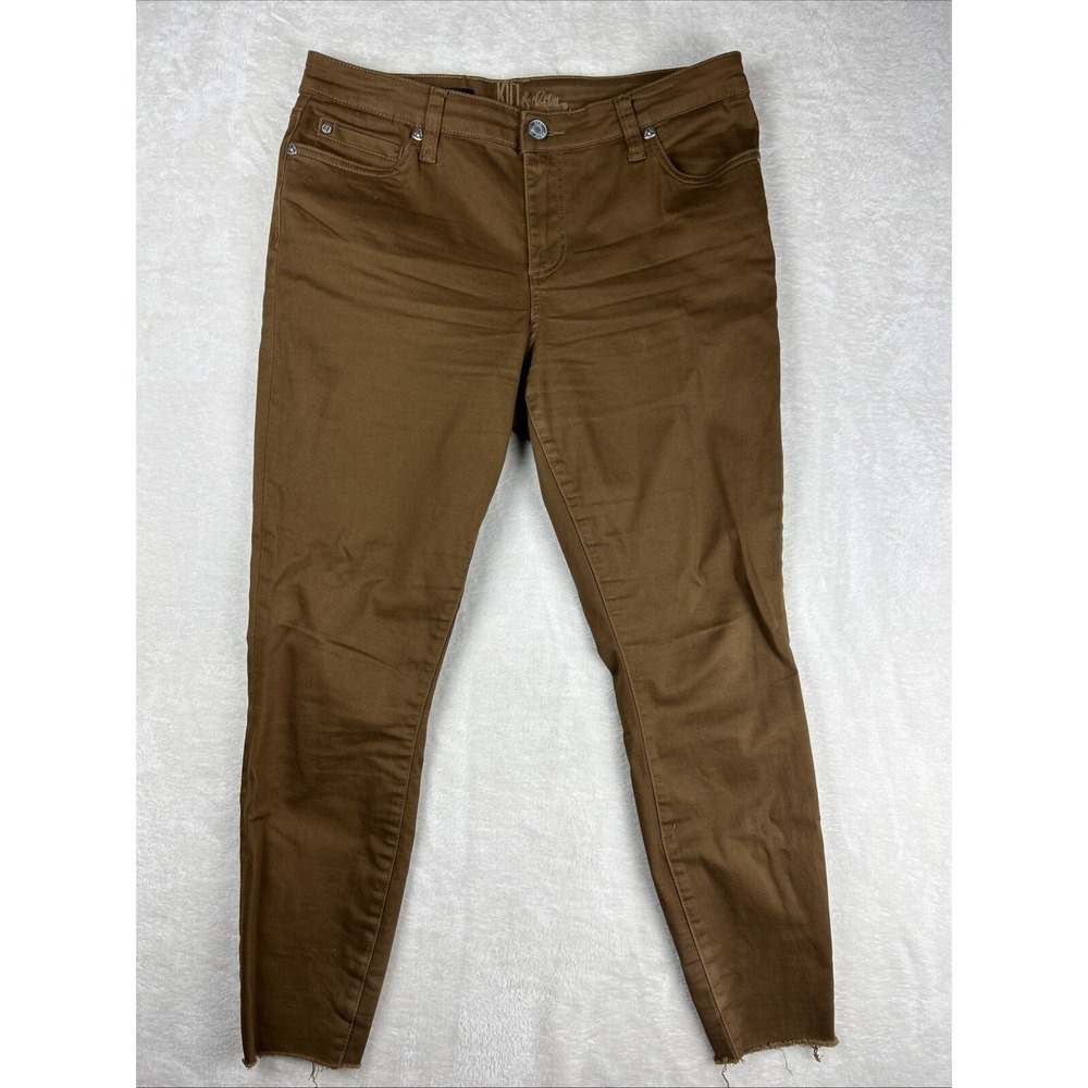 KUT From The Kloth Jeans Women 12 Brown Carlo Ankle Skinny Fit Normcore Casual - Picture 1 of 13